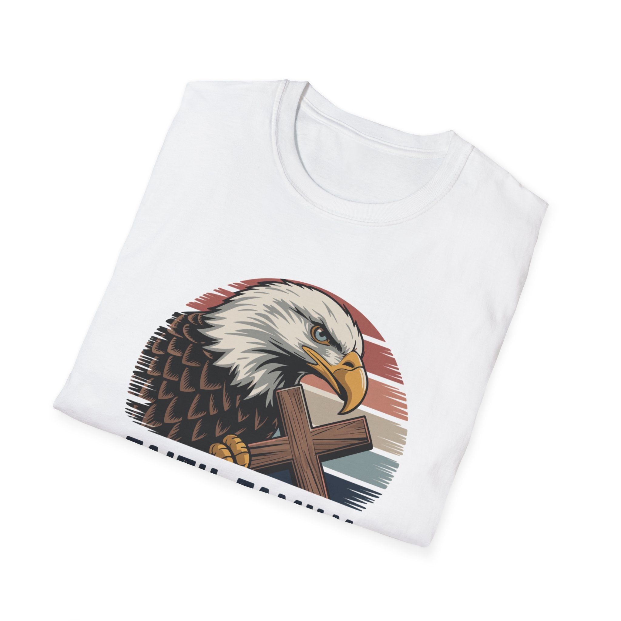 Christian "Faith. Family. Freedom." Bald Eagle Shirt