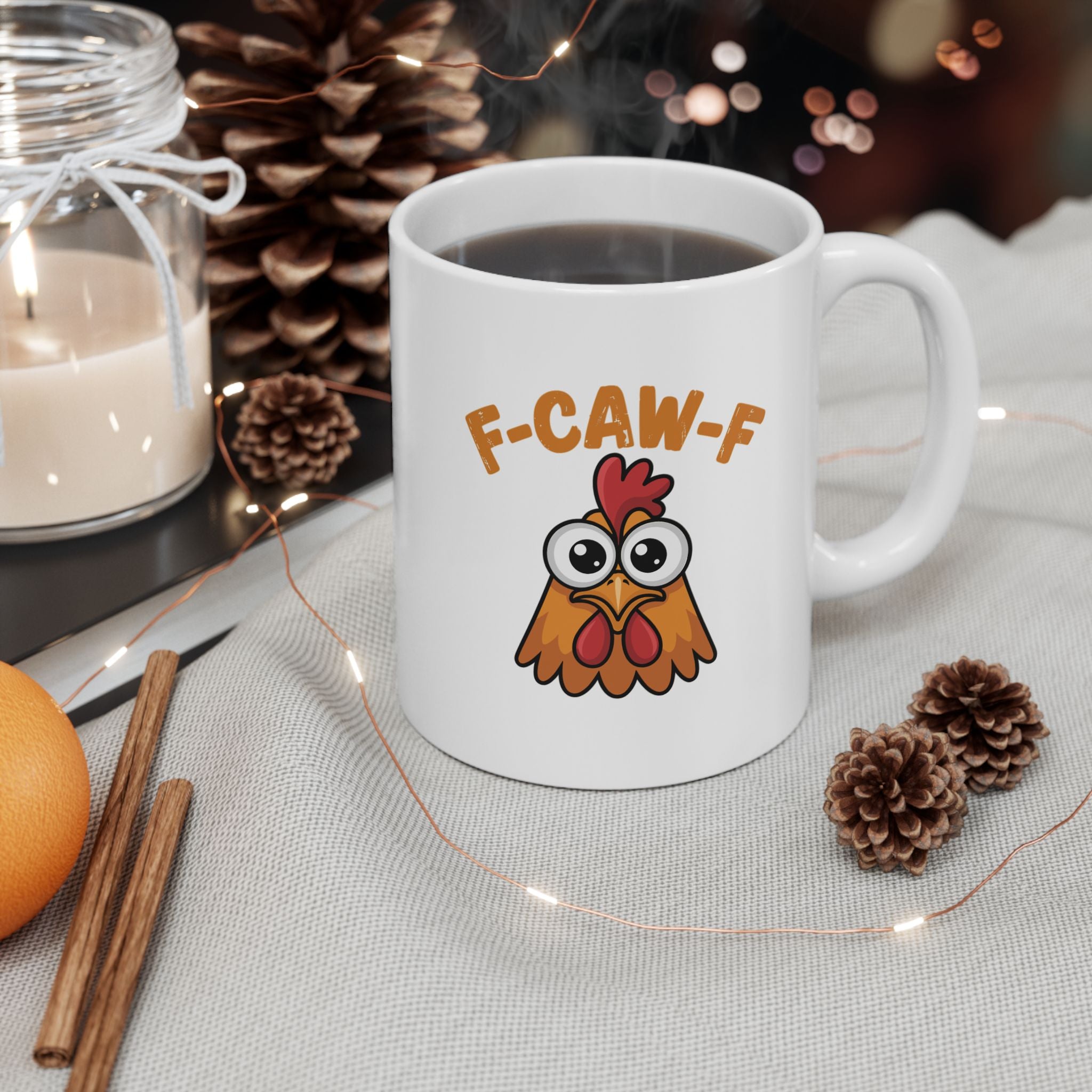 F-Caw-F - Crazy Chicken - Ceramic Mug