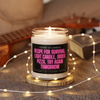 Funny Cooking Gift - Recipe for Survival: Light Candle, Order Pizza, Try Again Tomorrow