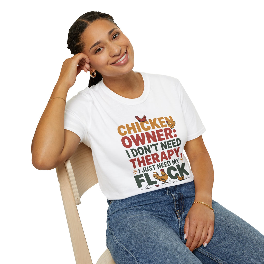 Funny "I Just Need My Flock" Chicken Owner T-Shirt Gift Idea