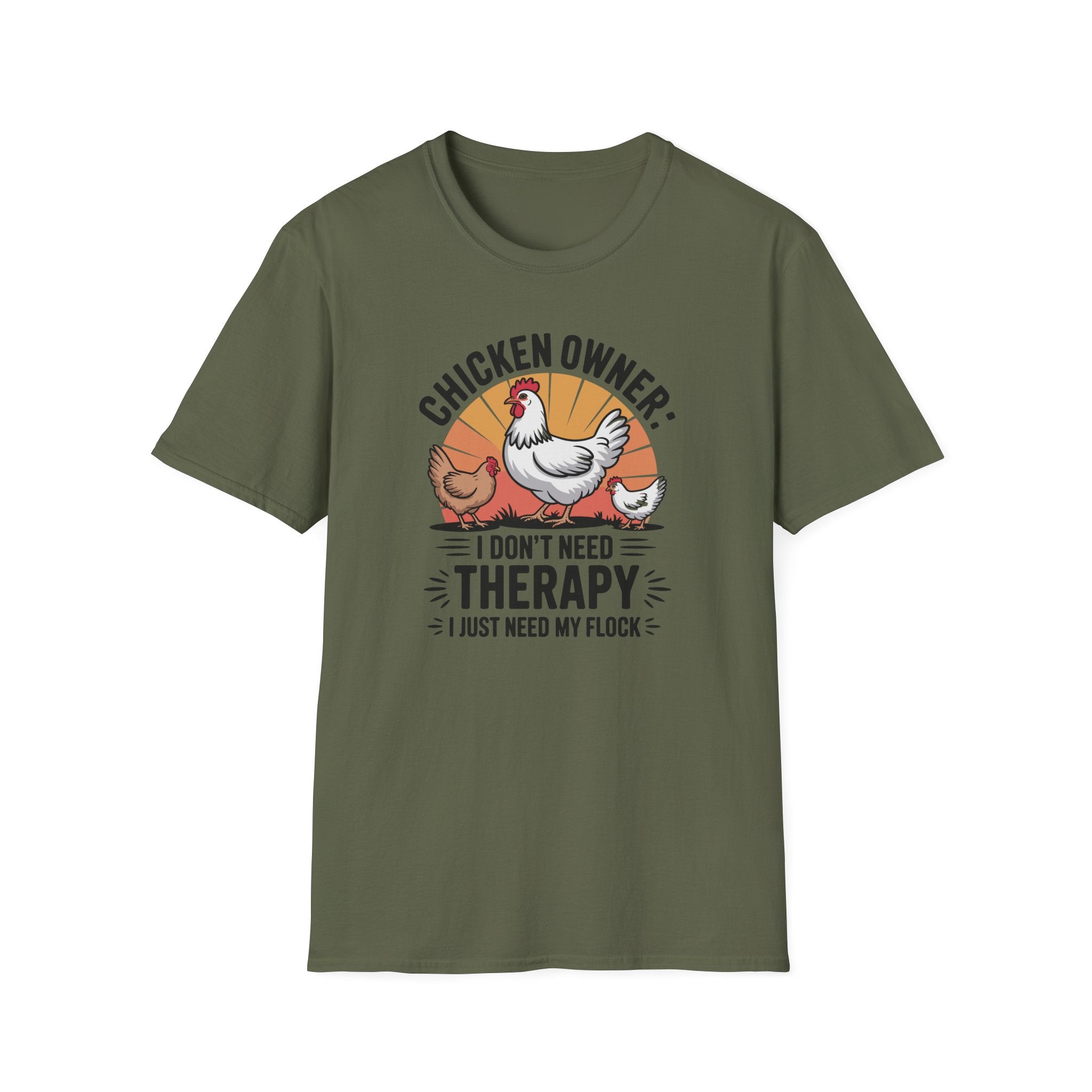 Funny "I Just Need My Flock" Chicken Owner T-Shirt Gift Idea