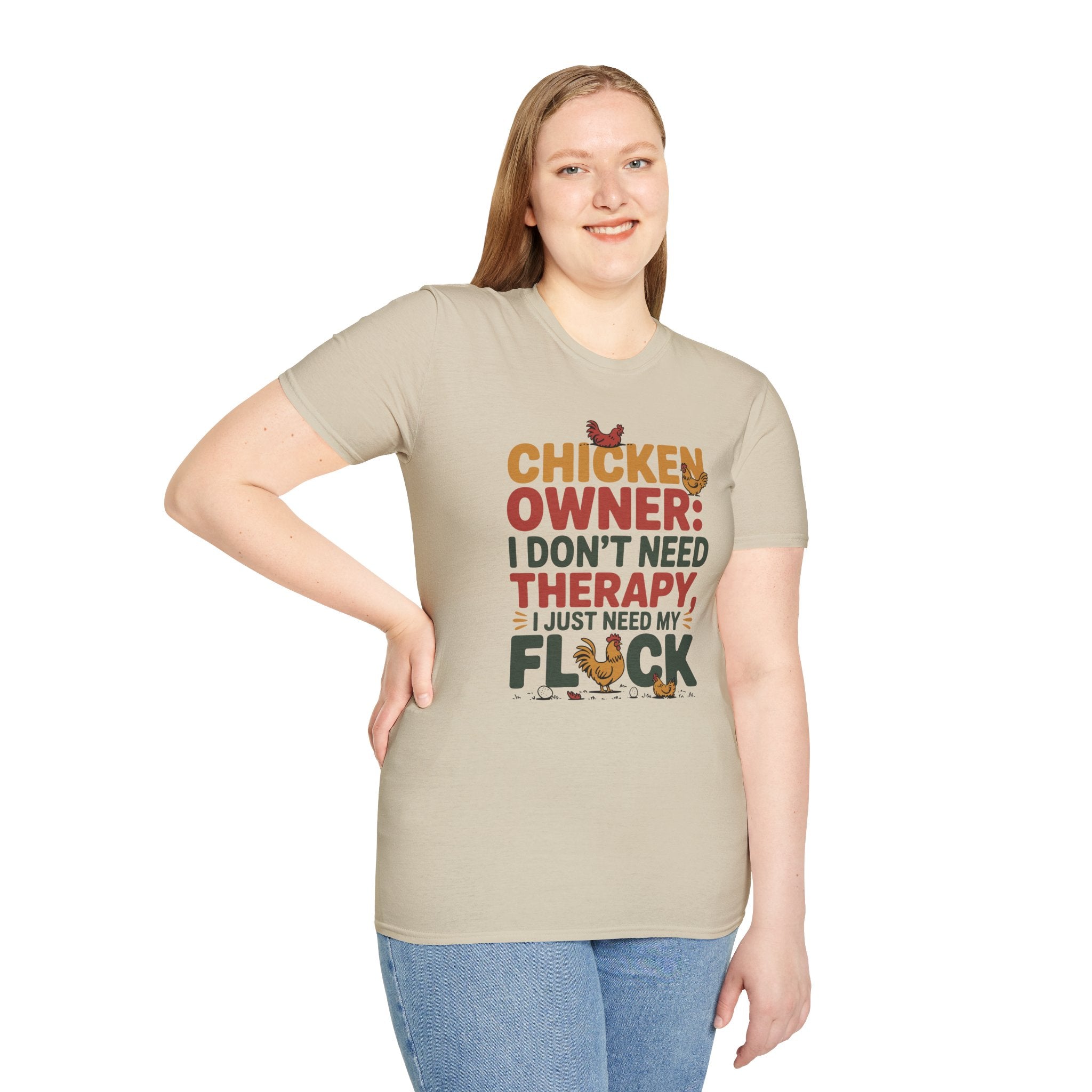 Funny "I Just Need My Flock" Chicken Owner T-Shirt Gift Idea