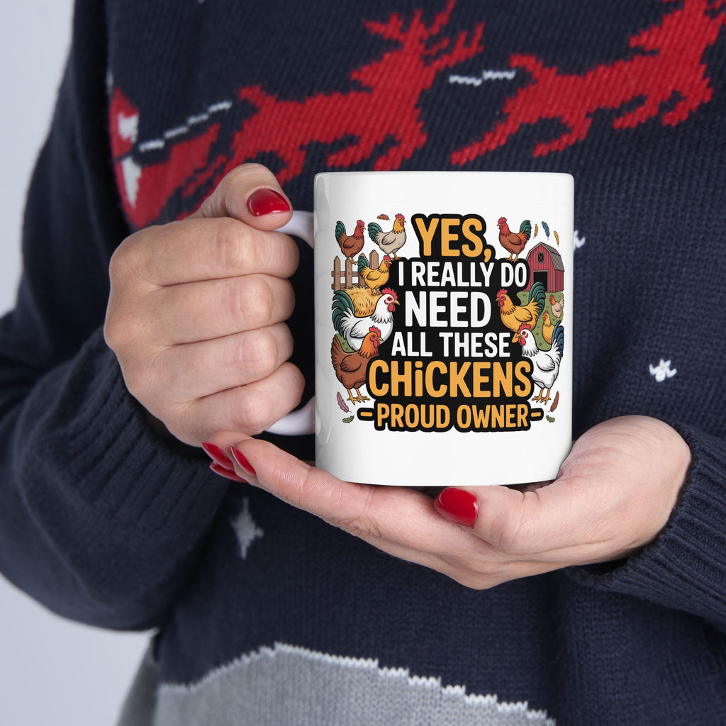 Funny "All These Chickens" Chicken Farmer Gift Mug