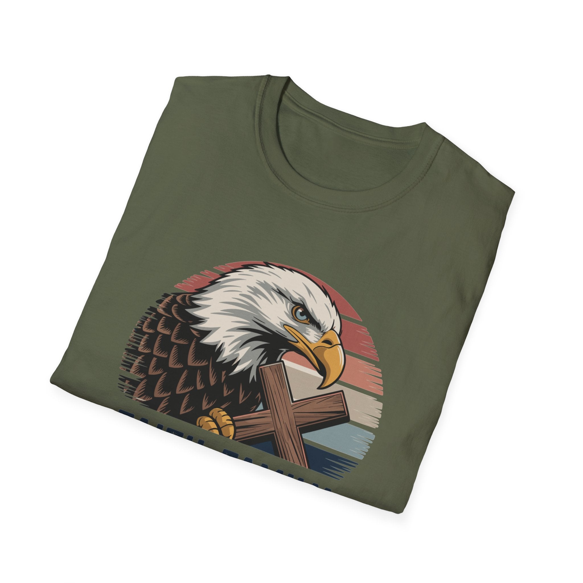 Christian "Faith. Family. Freedom." Bald Eagle Shirt