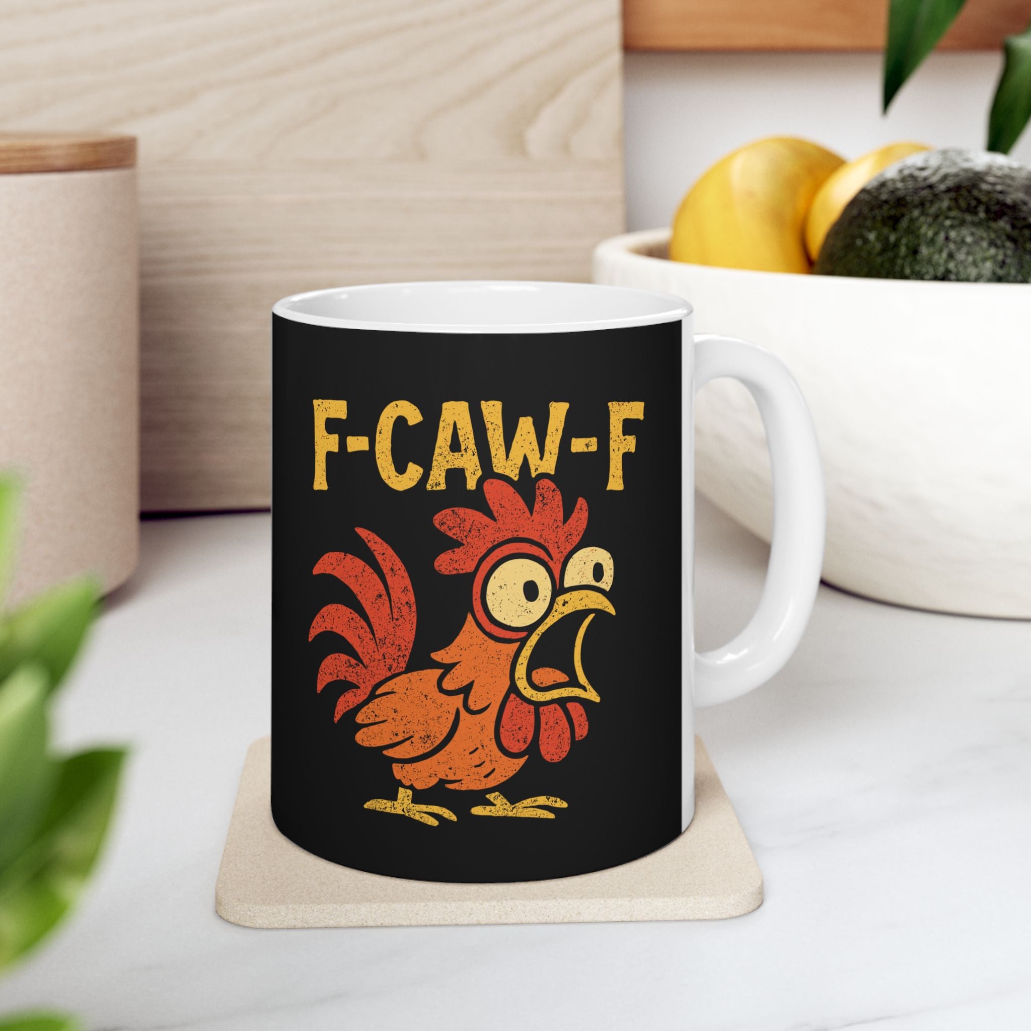 Funny Office Gift - F-CAW-F Chicken Mug