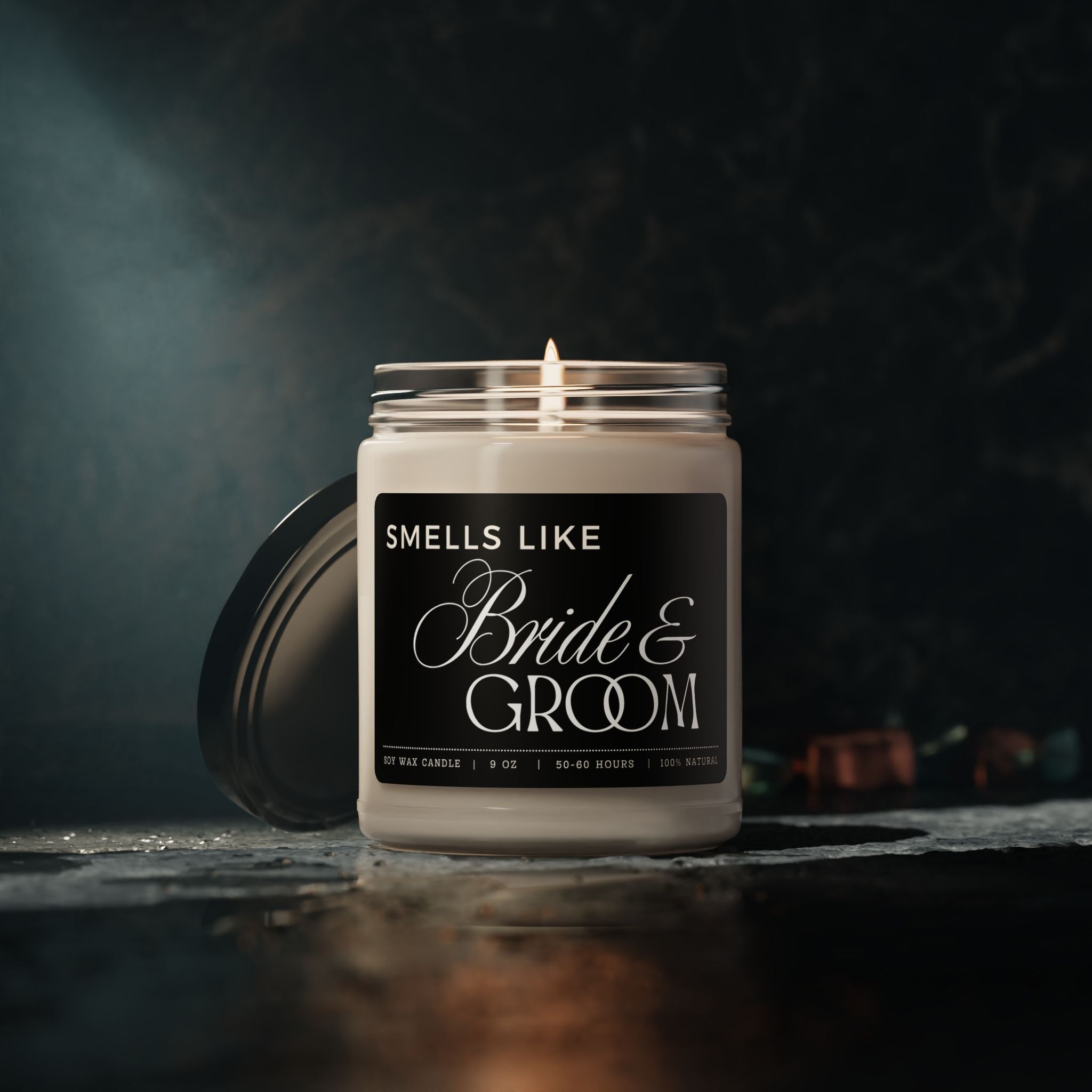 Wedding Gift Candle - Smells Like Bride & Groom - Scented Soy Candle