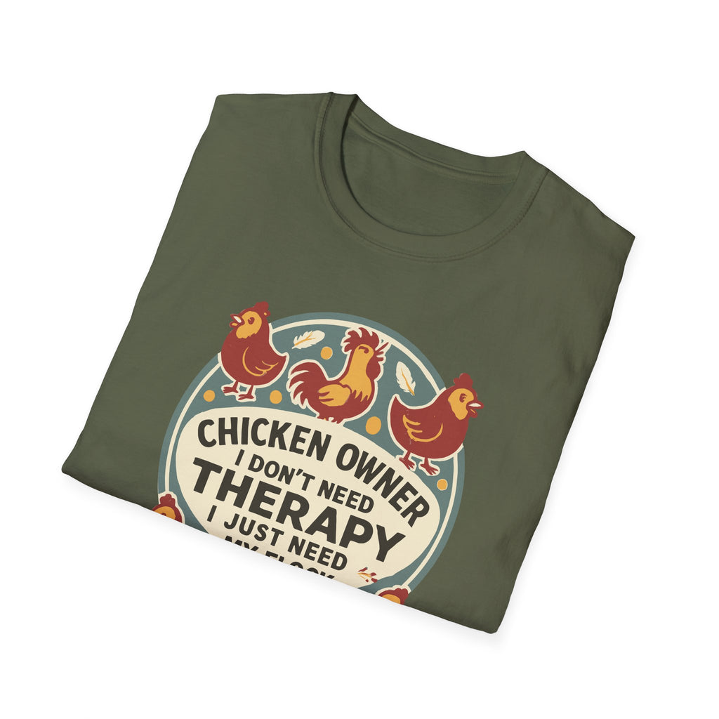Funny "I Just Need My Flock" Chicken Owner T-Shirt Gift Idea