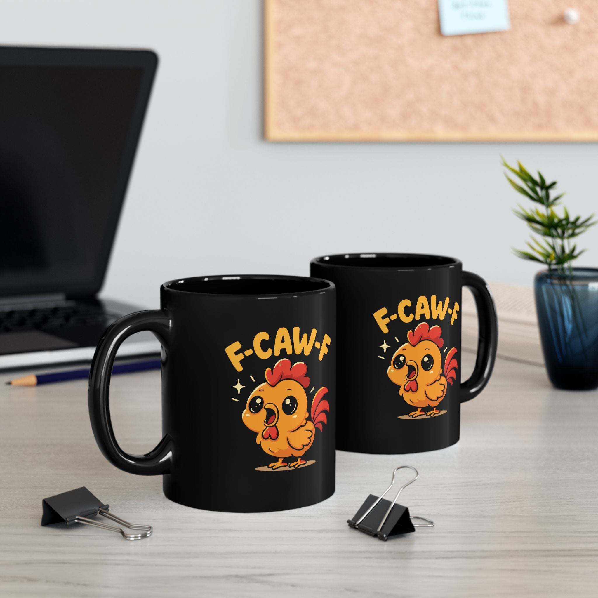 Cute Cawaii  "F-Caw-F" Chicken Mug - Amazing Gift for Family & Friends