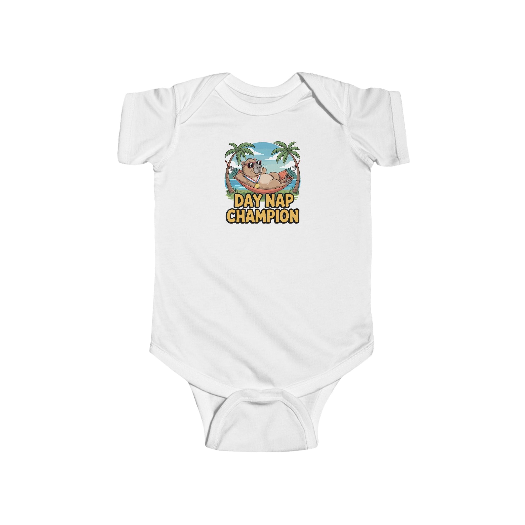 Capybara "Day Nap Champion" - Baby Onesie