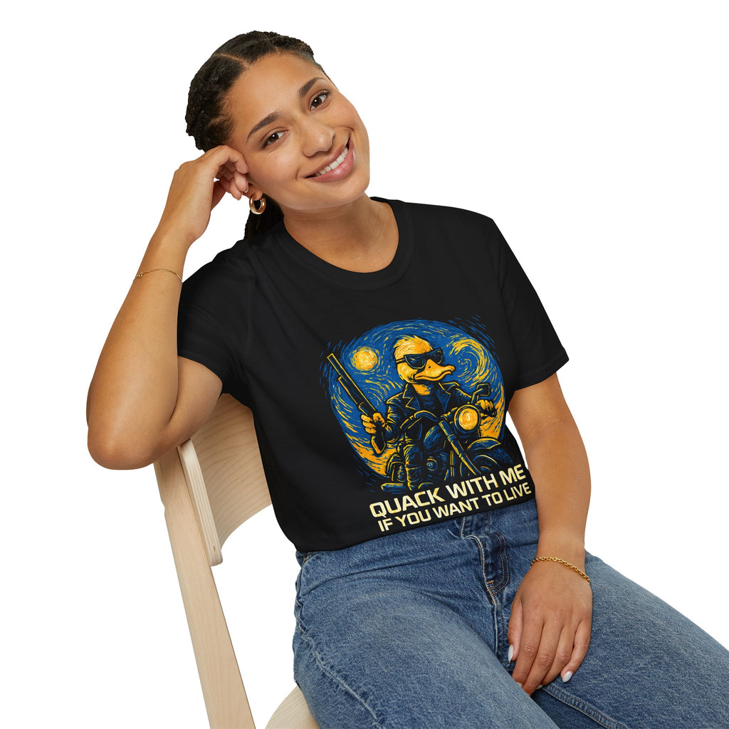 Quackinator van Gogh - Hilarious Duck T-Shirt - Funny Gift for Family & Friends