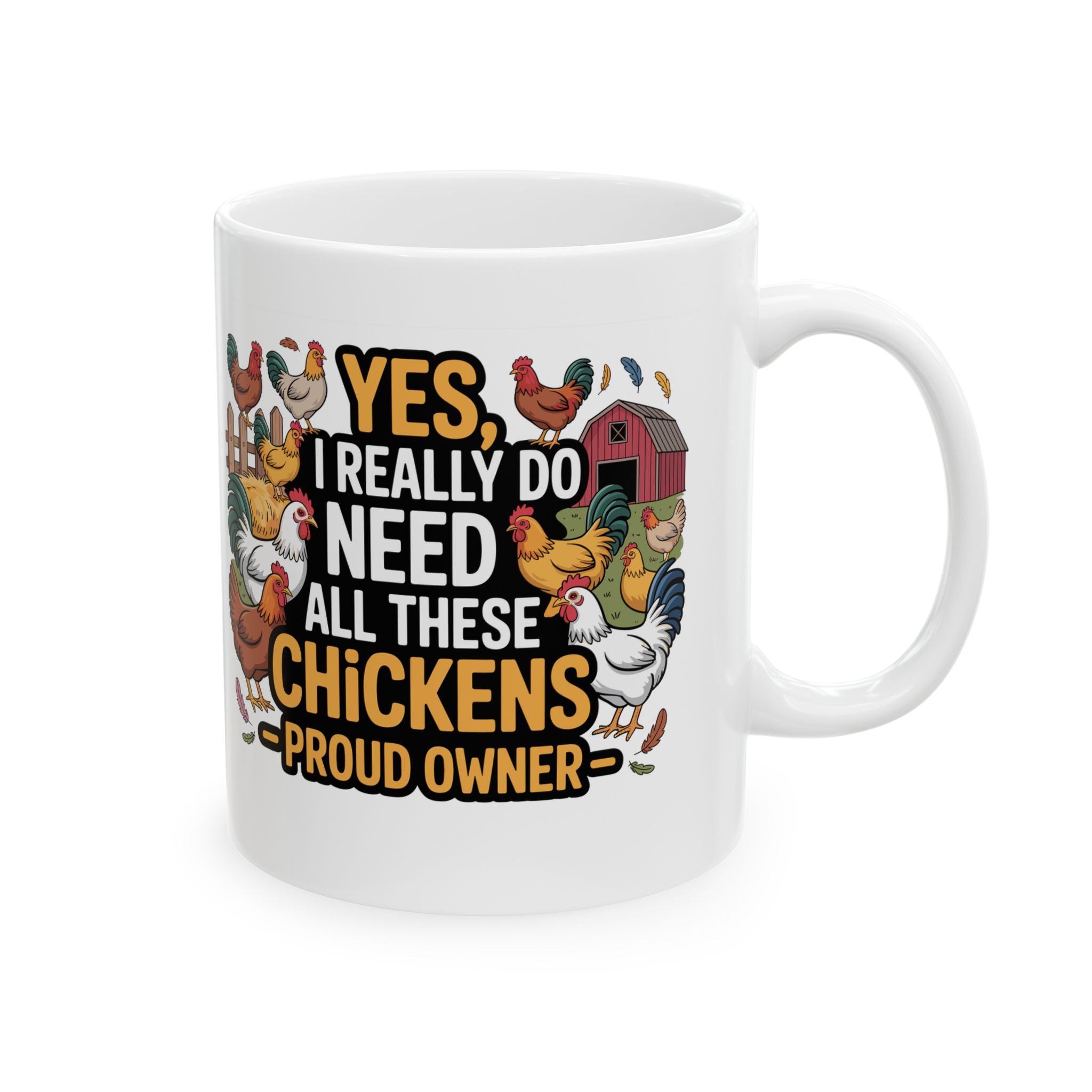 Funny "All These Chickens" Chicken Farmer Gift Mug