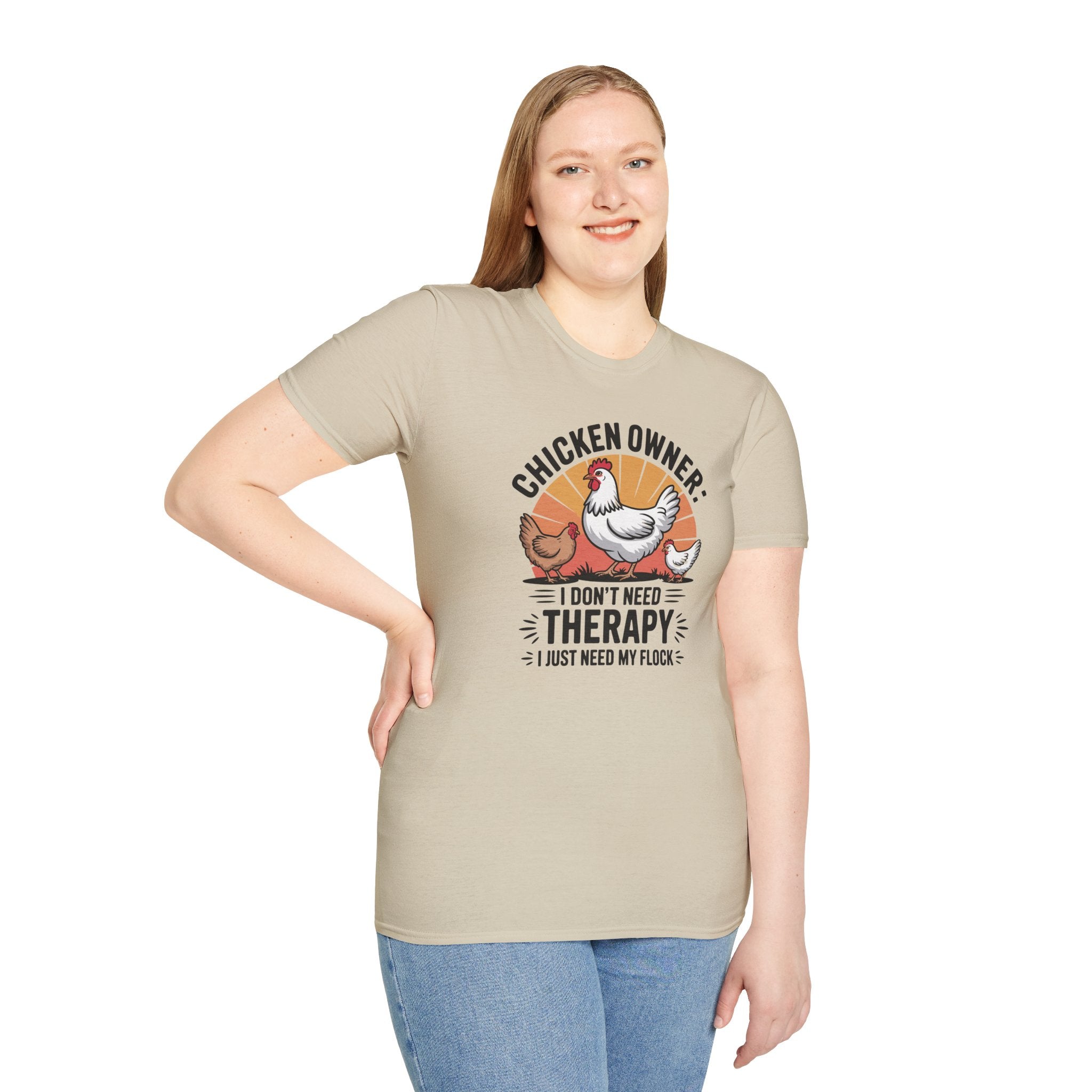 Funny "I Just Need My Flock" Chicken Owner T-Shirt Gift Idea