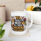 Funny "All These Chickens" Chicken Farmer Gift Mug