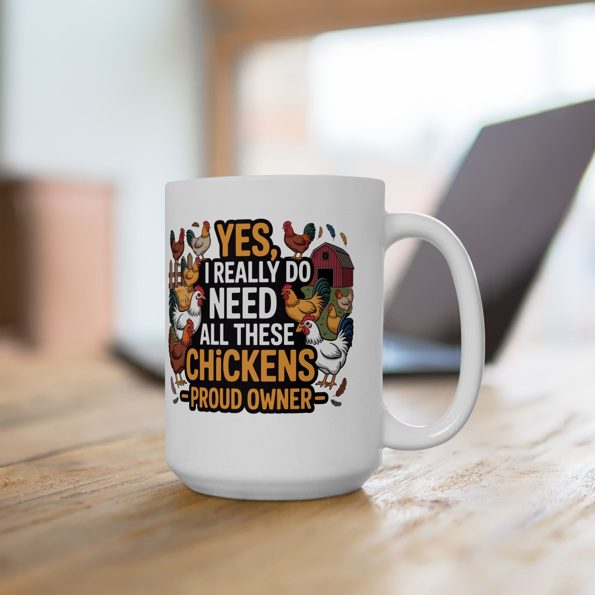 Funny "All These Chickens" Chicken Farmer Gift Mug
