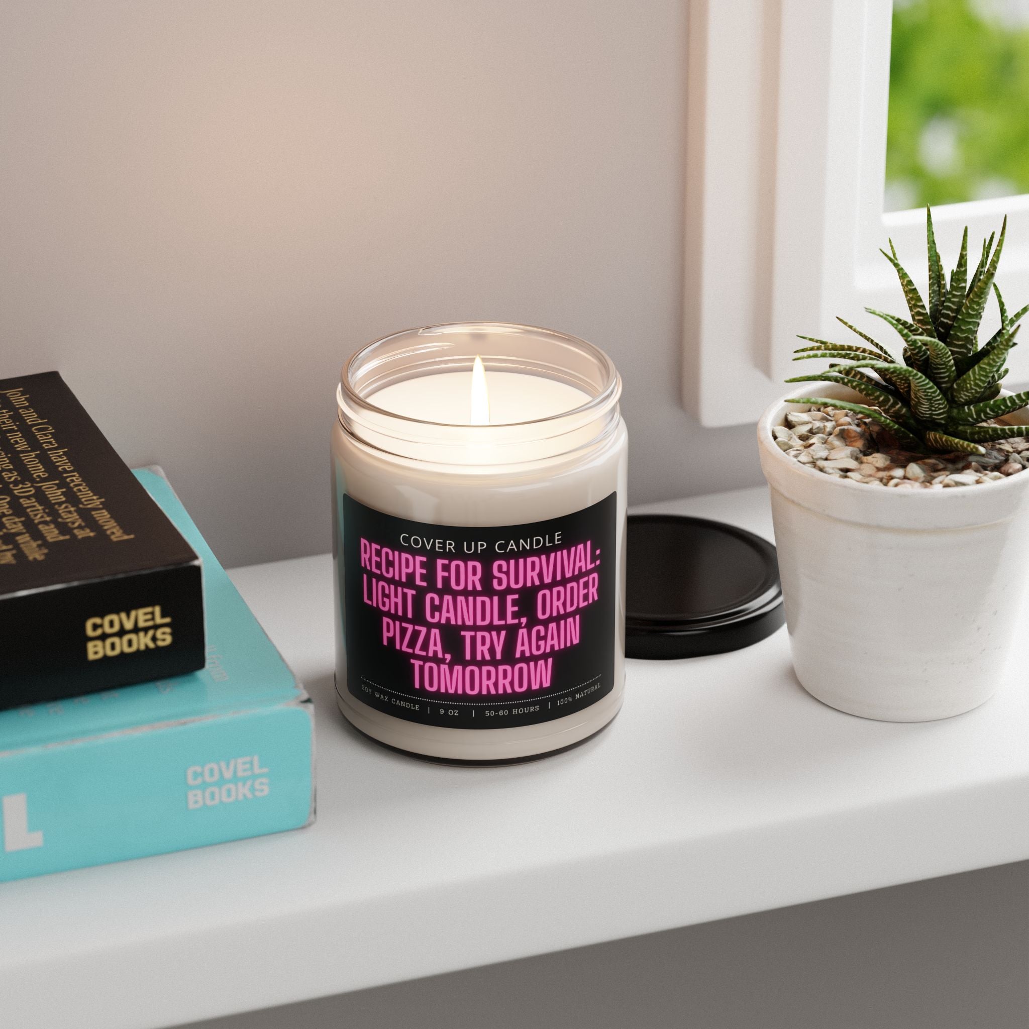Funny Cooking Gift - Recipe for Survival: Light Candle, Order Pizza, Try Again Tomorrow