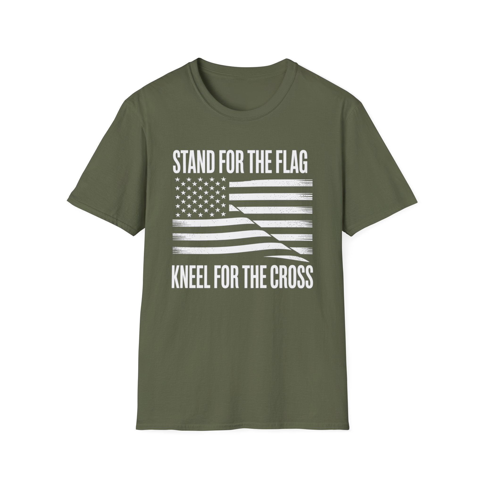Stand for the Flag, Kneel for the Cross - Christian T-Shirt