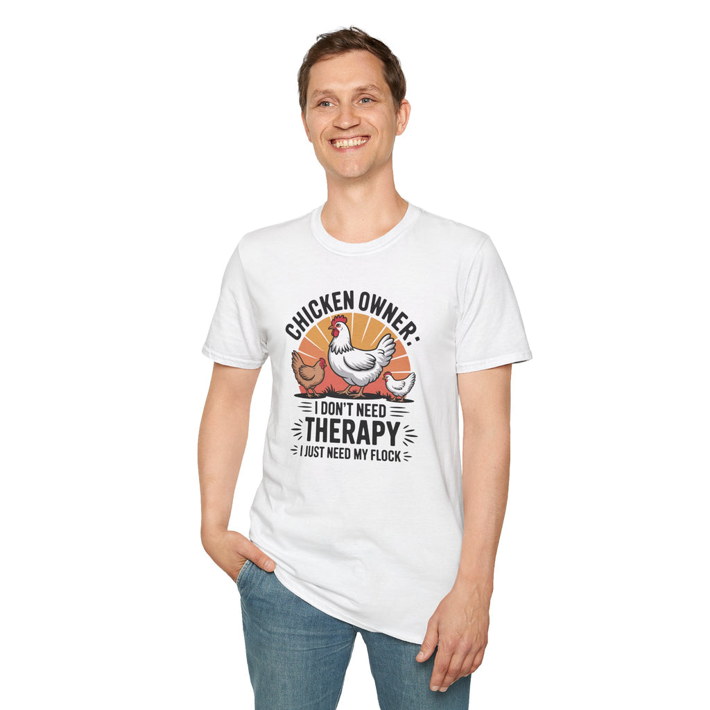 Funny "I Just Need My Flock" Chicken Owner T-Shirt Gift Idea