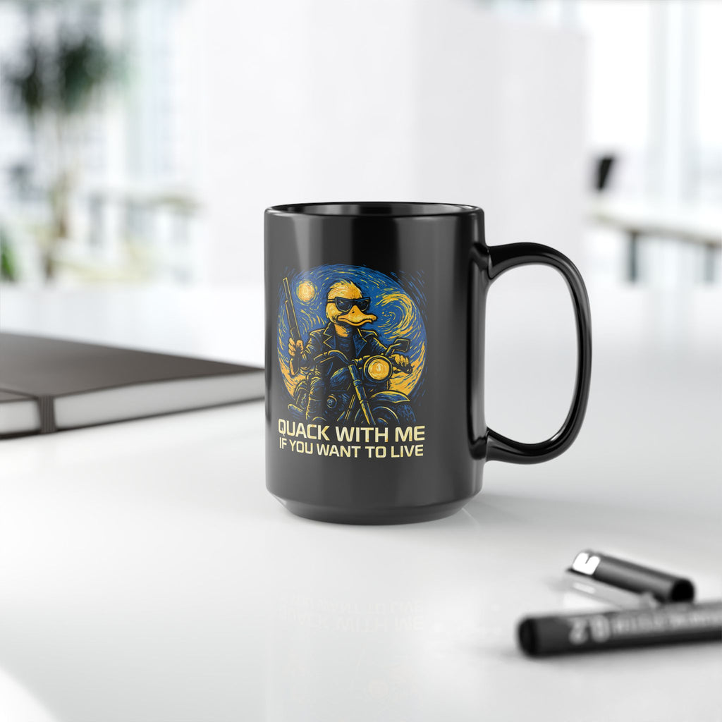 Quackinator van Gogh - Hilarious Duck Mug - Funny Gift for Family & Friends