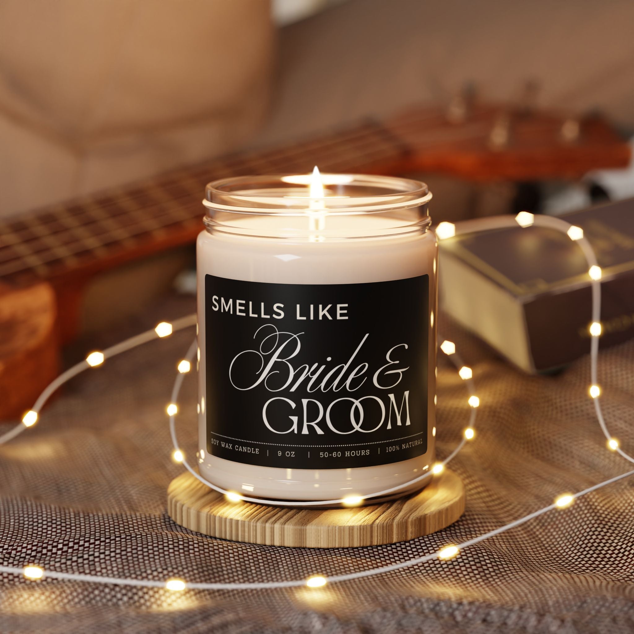 Wedding Gift Candle - Smells Like Bride & Groom - Scented Soy Candle