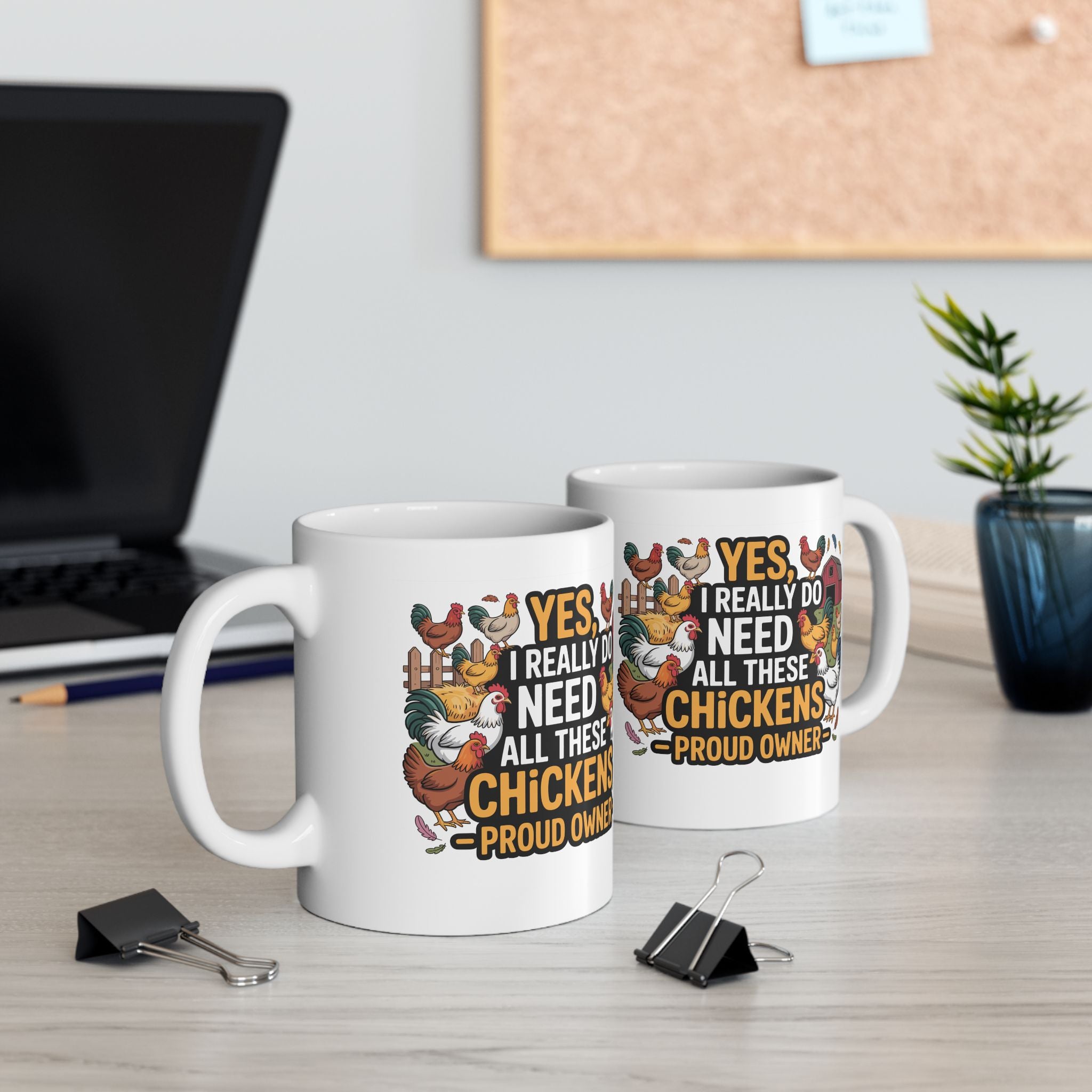 Funny "All These Chickens" Chicken Farmer Gift Mug