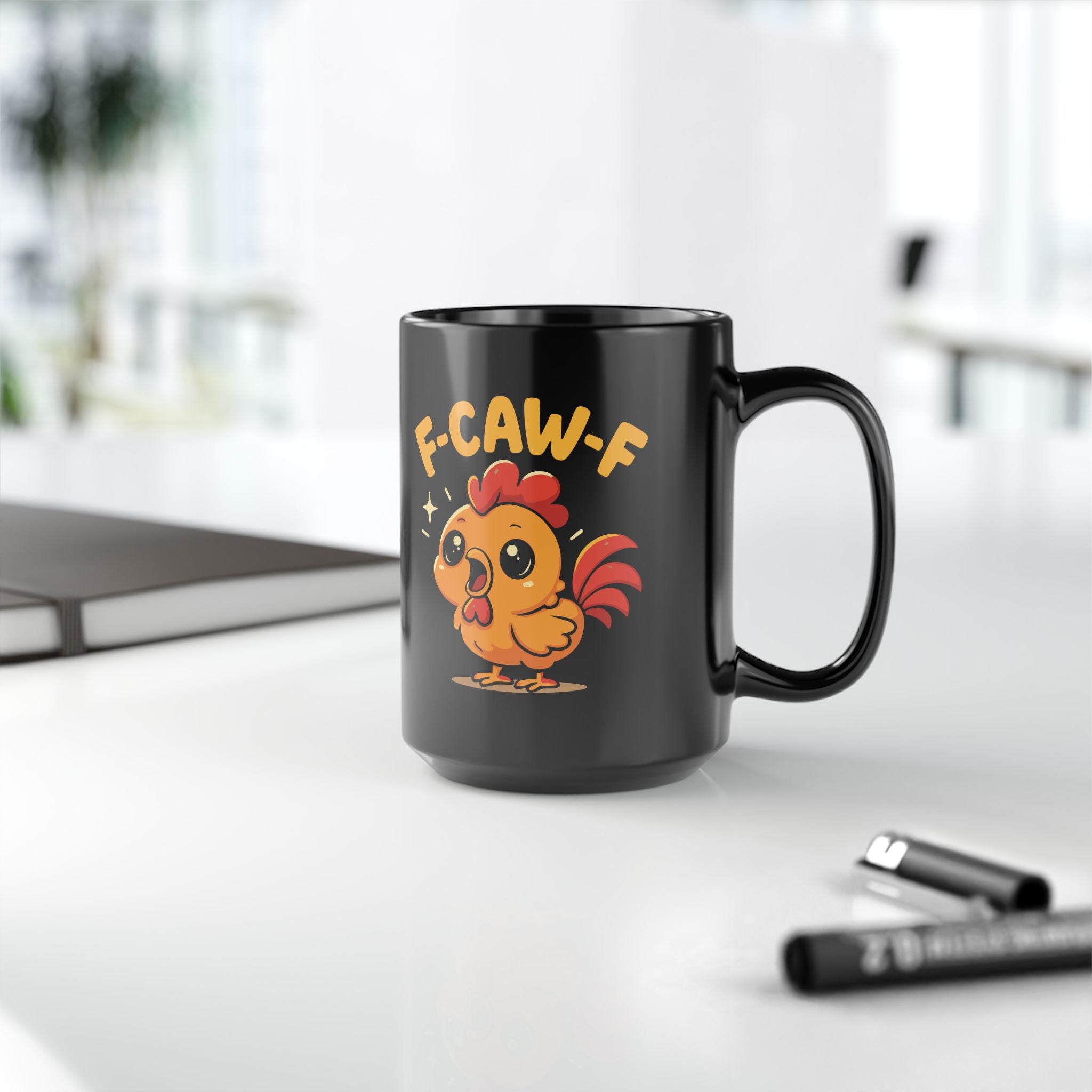 Cute Cawaii  "F-Caw-F" Chicken Mug - Amazing Gift for Family & Friends