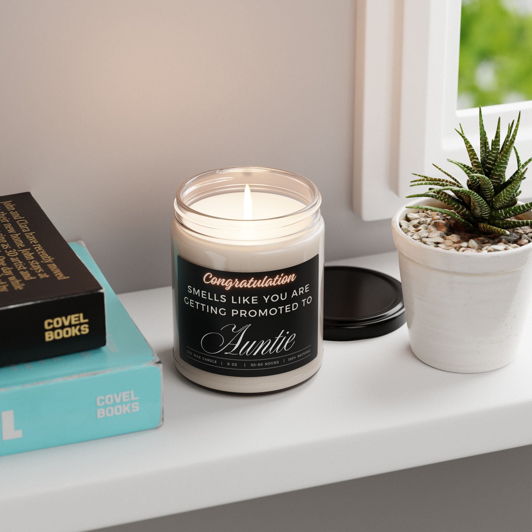 Aunt Pregnancy Announcement - " Smells Like Someone is Promoted" Scented Soy Candle